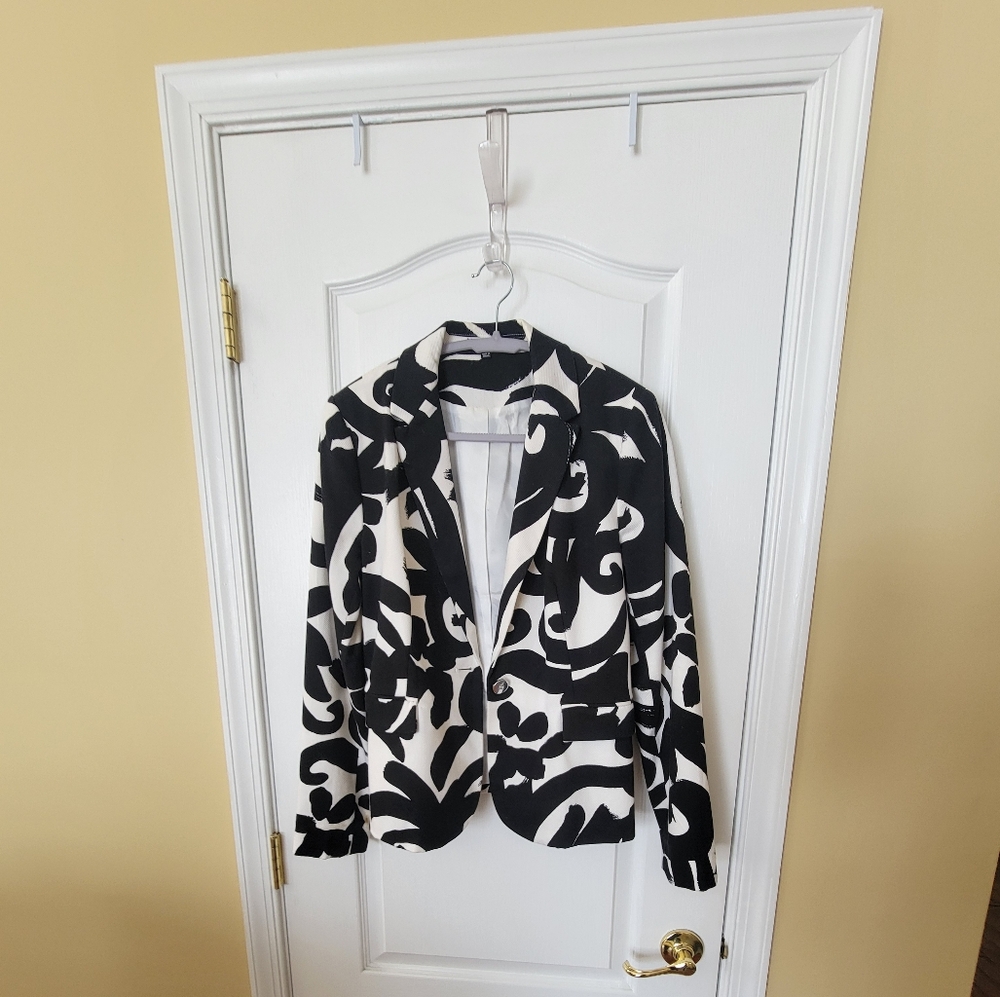 Premise Black and White Abstract Blazer